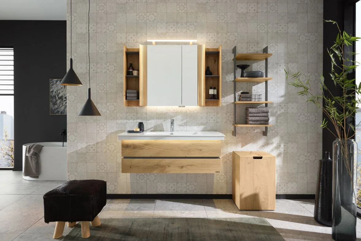 Thielemeyer Fresh Massivholz Badmöbelset 800529/8010529 - Vorschlag 22 - 122 cm