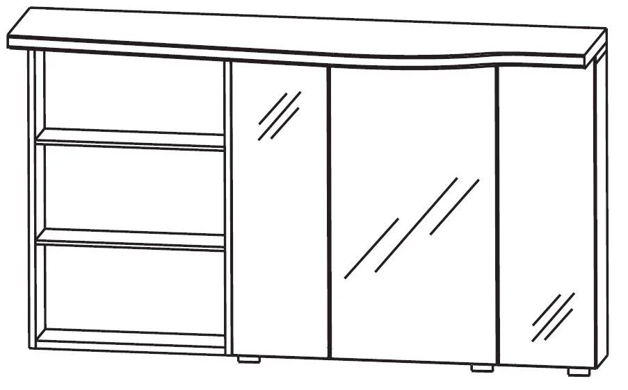 Puris Swing Spiegelschrank 140 cm SET41143L - Ansicht 3
