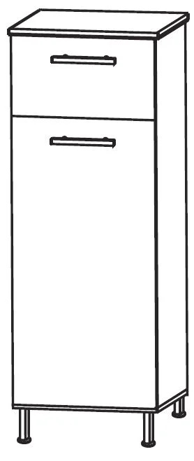 Puris Quada Highboard 30 cm HBA553W1S - Ansicht 2