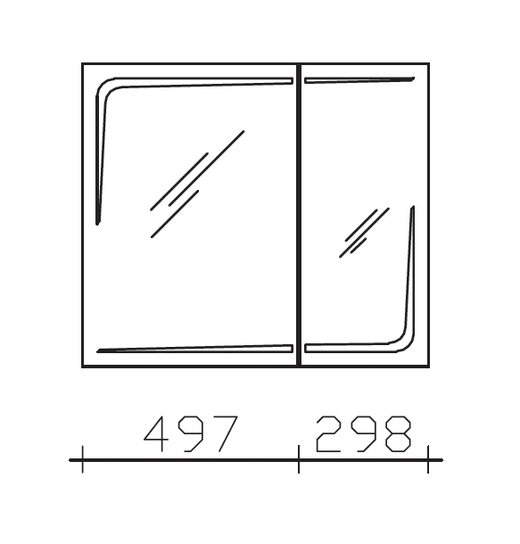 Pelipal 7005 Spiegelschrank 80 cm RD-SPS 04 / RD-SPS 23 - Ansicht 3
