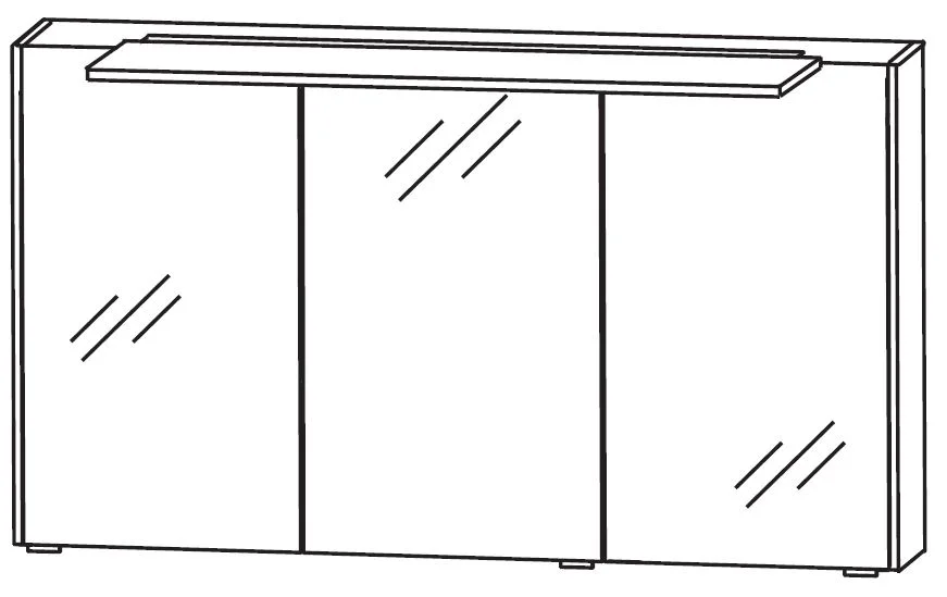 Puris Unique Spiegelschrank 122 cm - Ansicht 4