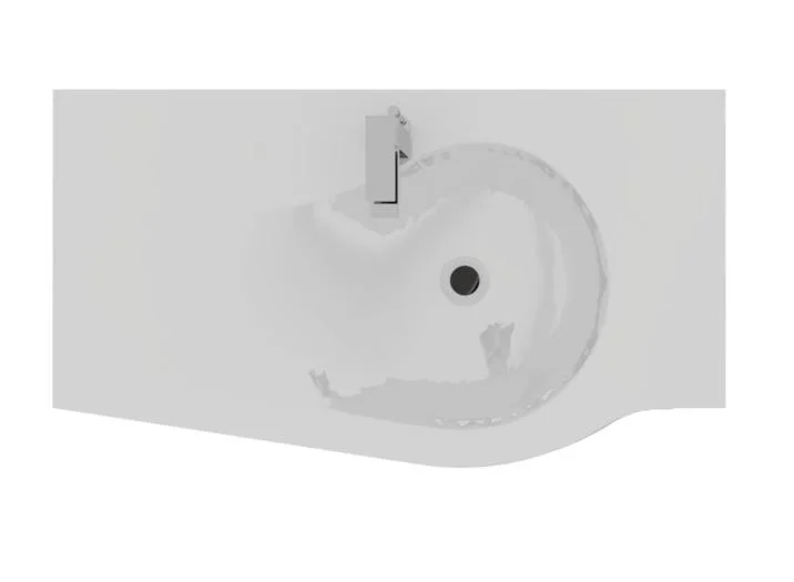 Puris Swing Badmöbelset - 90 cm / geschwungene Seite rechts - Ansicht 10