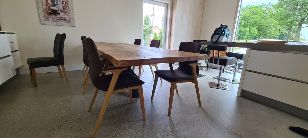 Esszimmertisch Eiche vollmassiv - mit Baumkante / Länge 3 Meter - sofort lieferbar - Ansicht 5