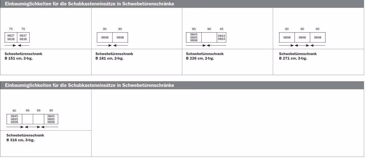 Rauch BLUE Zubehör Schubkasteneinsatz 9843 - Breite 45 - Ansicht 2
