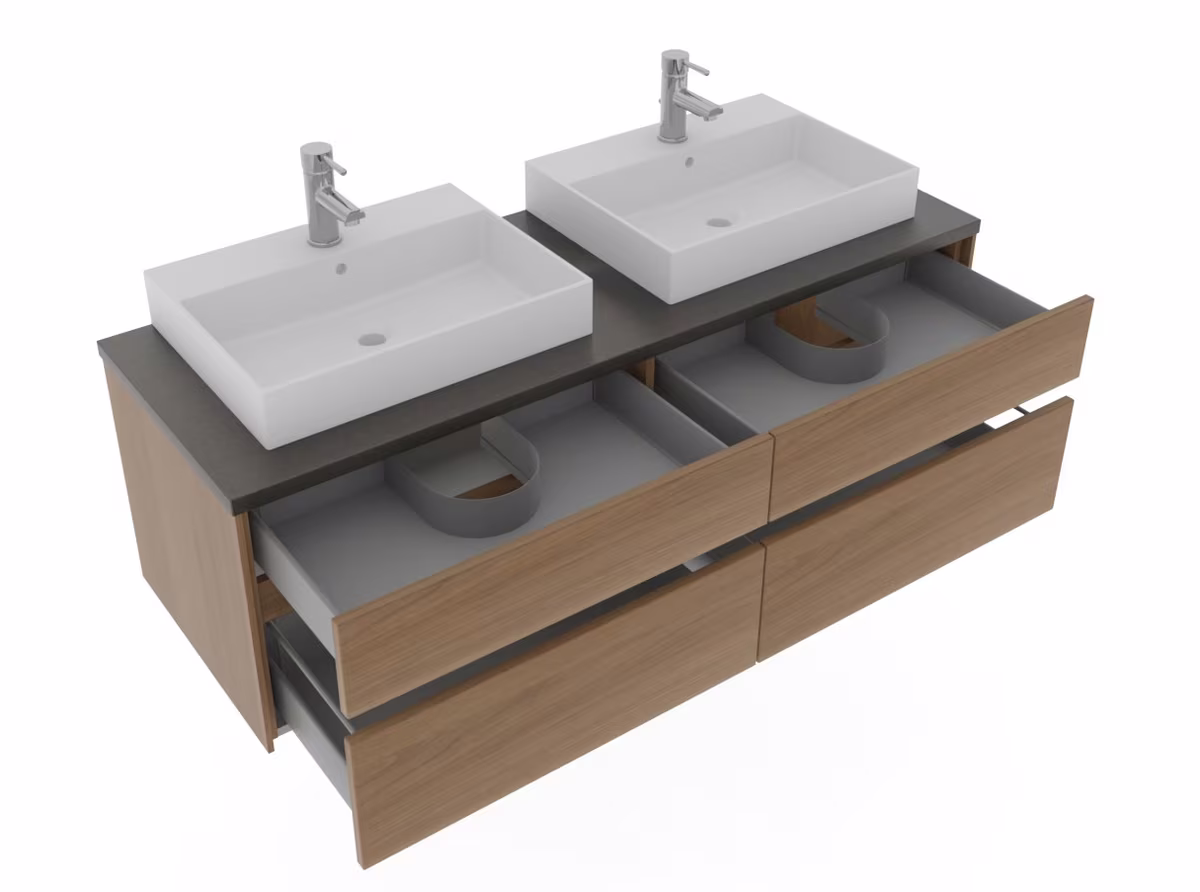 Puris Unique Badmöbel Set - Doppelwaschplatz / 142 cm - Ansicht 6