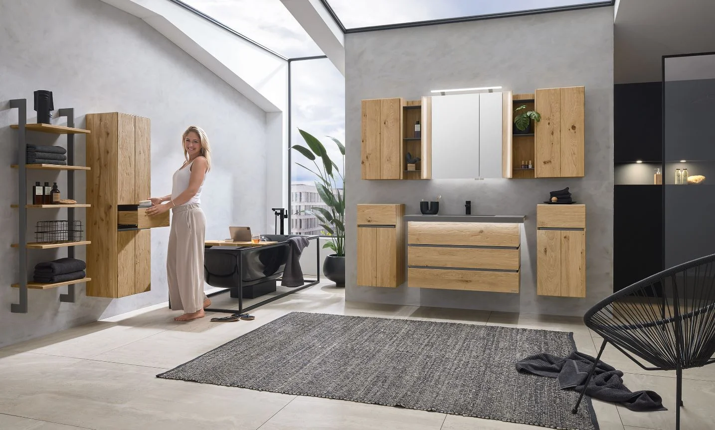 Thielemeyer Fresh Massivholz Badmöbelset 800589/801589 - Vorschlag 26 - 102 cm - Ansicht 3