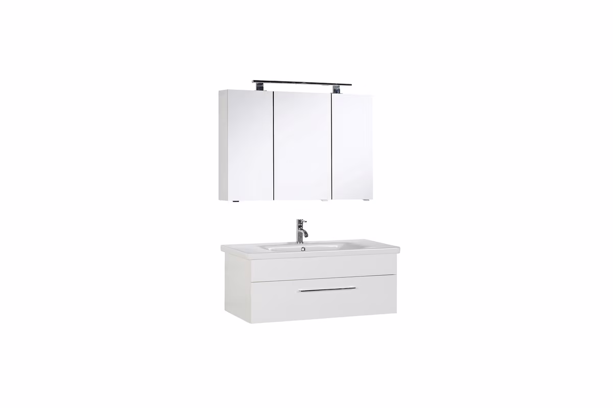 MARLIN 3400modern - Waschtischset 100 cm breit - 1 Auszug - Ansicht 4
