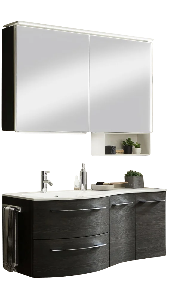 MARLIN 3280cara Kombination 120 cm / mit Spiegelschrank