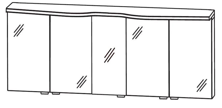 Puris Swing Spiegelschrank 180 cm SET4018 3 L/R