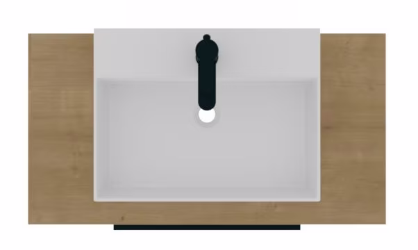 Puris Rounds Badmöbel Set mit Aufsatzbecken - 90 cm - Ansicht 4