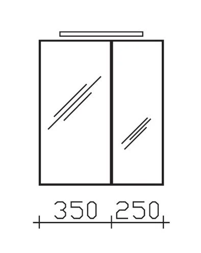 Pelipal 6110 Spiegelschrank 60 cm 6110-SPS 01 - Ansicht 3