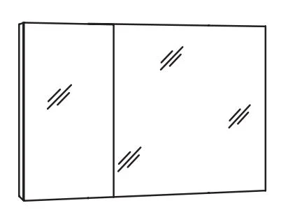MARLIN 3980spiegel - Spiegelschrank 100 cm breit - SOXD10R