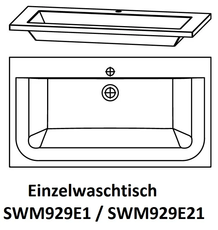 Puris Star Line Badmöbel Set 90,6 cm breit kombinierbar – Mineralguss - Ansicht 6