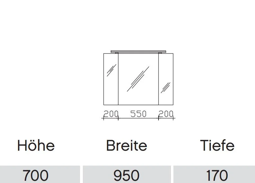Pelipal 6025 Spiegelschrank 95 cm 6025-SPS 10 - Ansicht 2