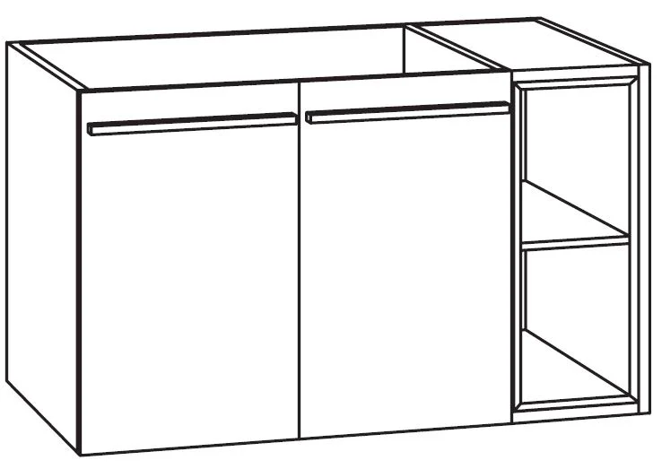 MARLIN 3250star - Bad-Kombination 80 cm breit, mit 2 Türen, Spiegelschrank - Ansicht 5