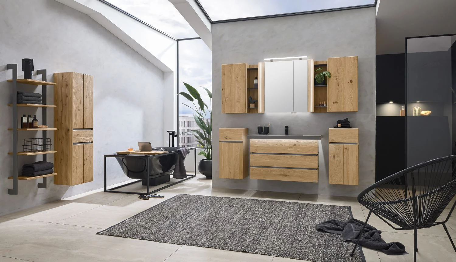 Thielemeyer Fresh Massivholz Badmöbelset 800589/801589 - Vorschlag 26 - 102 cm - Ansicht 2