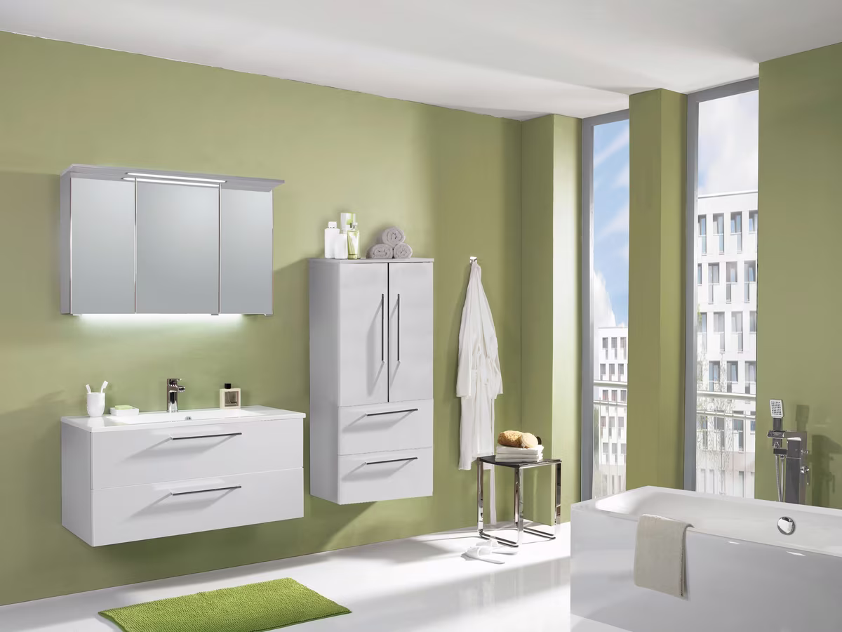 Puris Fresh Waschplatz 100 cm - Mineralguss oder Glas - Ansicht 6