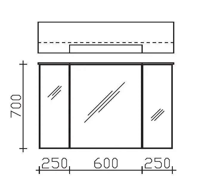 Pelipal 6110 Spiegelschrank 110 cm 6110-SPS 07 - Ansicht 3