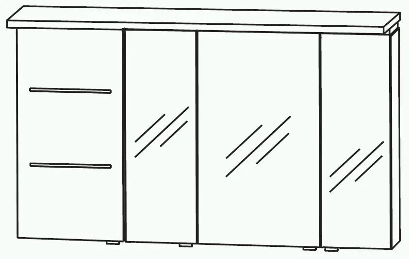 Puris Swing Spiegelschrank 120 cm SET40122L