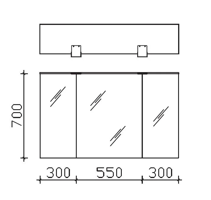Pelipal 6025 Spiegelschrank 95 cm 6025-SPS 02 - Ansicht 4