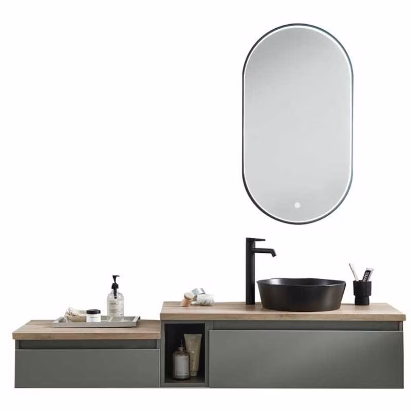 Puris Vialli Badmöbel Set 160 cm breit - Becken rechts