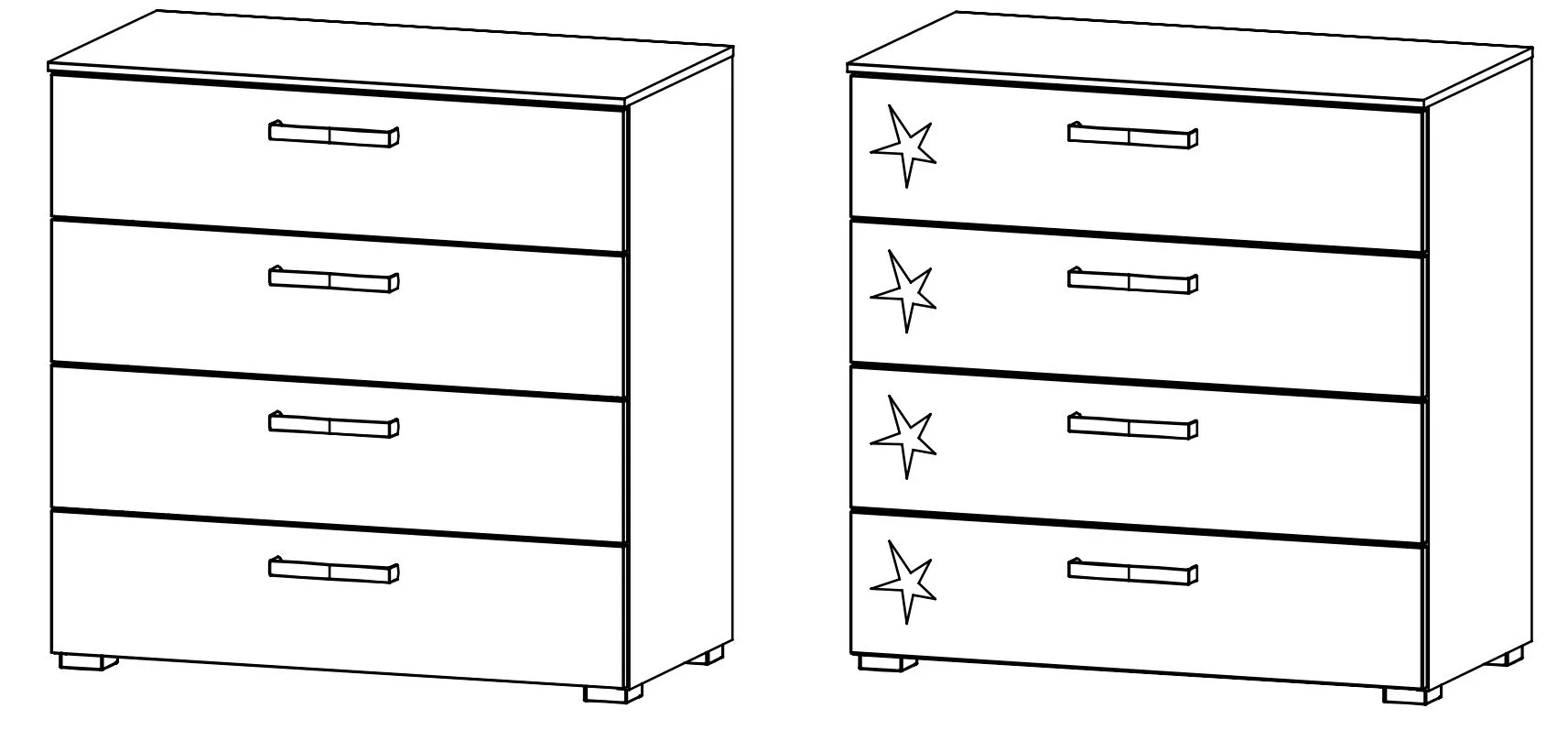 Rauch Select Mavi Extra / Kommoden-Varianten 81 cm hoch - Ansicht 2