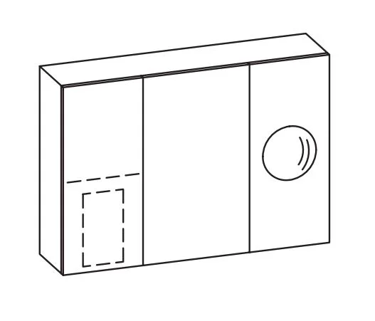 Pelipal Vario Select Spiegelschrank SKNEKLS10G / SKNEKSL10G L/R- 100 cm breit