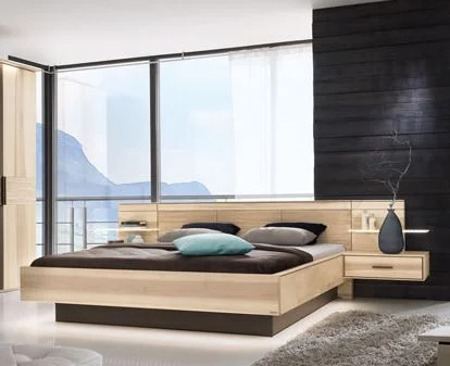 Thielemeyer Mira Komfortbett mit Tiefenstruktur-Kopfteil / Bettseitenhöhe 46 cm
