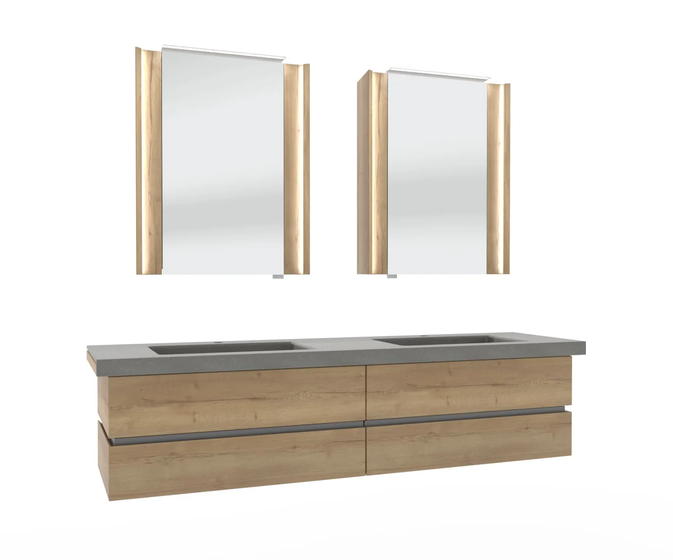 Thielemeyer Fresh Massivholz Badmöbelset 800062/ 801062 - 177 cm - Ansicht 2