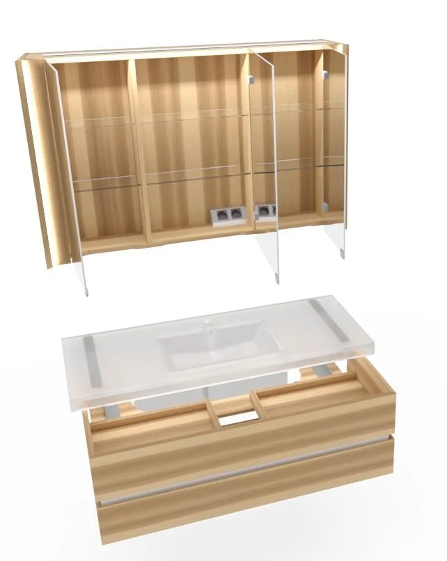 Thielemeyer Fresh Massivholz Badmöbelset Vorschlag 800080 - 122 cm - Ansicht 6