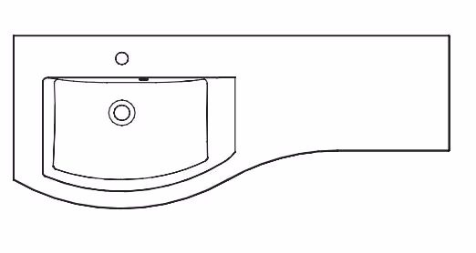 MARLIN 3280cara Waschplatz 120 cm / Waschtisch links - Ansicht 6