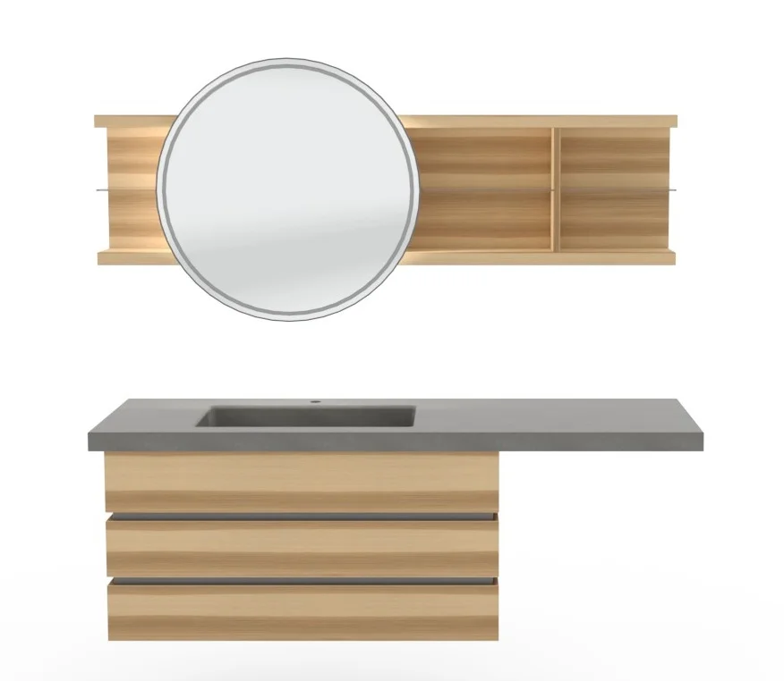 Thielemeyer Fresh Massivholz Badmöbelset 800001/801001 - 177 cm - Ansicht 3
