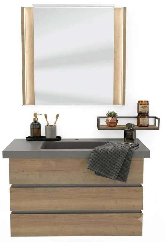 Thielemeyer Fresh Massivholz Badmöbelset 800578/801578 - Vorschlag 25 - 102 cm