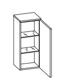 311.013030 - Wandschrank / 1 Drehtüre / 2 Einlegeböden / Breite 30 cm / Höhe 70 cm / Tiefe 20 cm - inklusive Türdämpfer