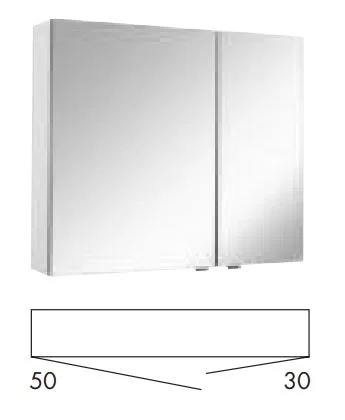 MARLIN 3980spiegel - Spiegelschrank 80 cm breit - SOX8L