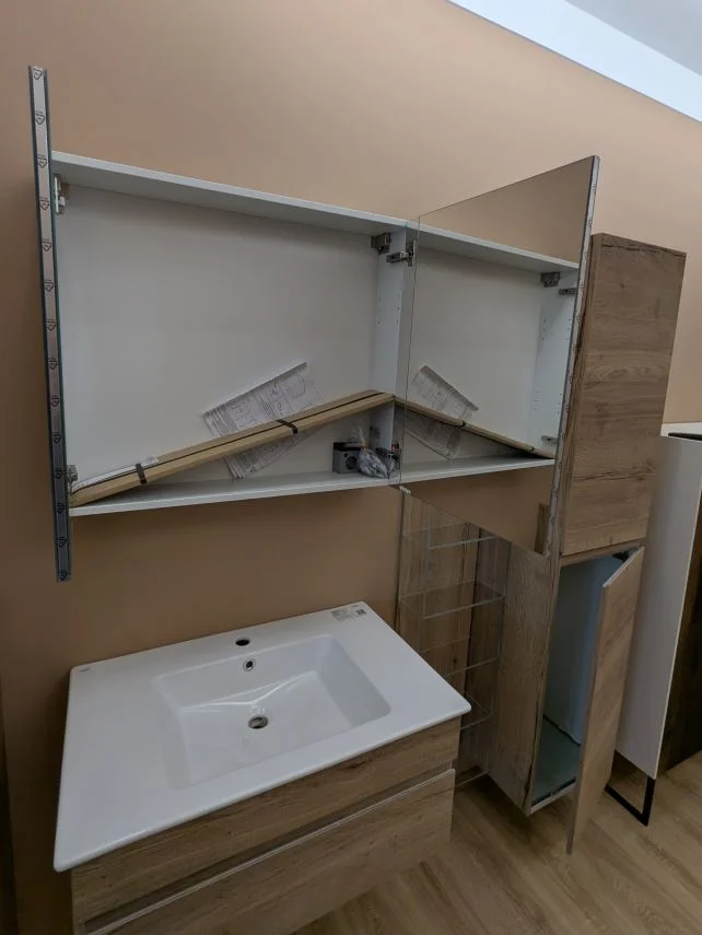 MARLIN 3290fair Badmöbel-Komplettset 80 cm breit inkl. Spiegelschrank und Beimöbel - Sonderpreis - Ansicht 7