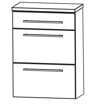 Puris Fine Line Highboard 60 cm HBA566A7M - Ansicht 2