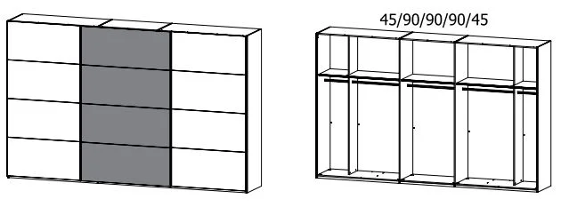 Rauch Orange Beluga Plus - Schwebetürenschrank Dekor - 2-farbig - Ansicht 11