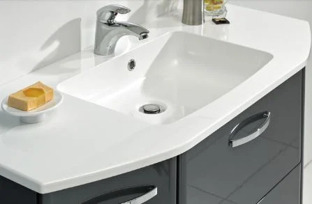 980.991120 Keramik-Waschtisch, weiß / 2cm hoch / 112cm breit / 48cm tief