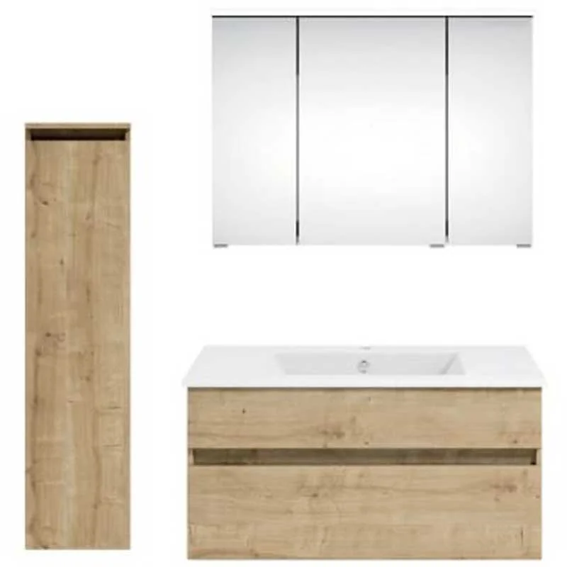 Puris Next 4 You - Badmöbelkombination 4-teilig 90 cm breit