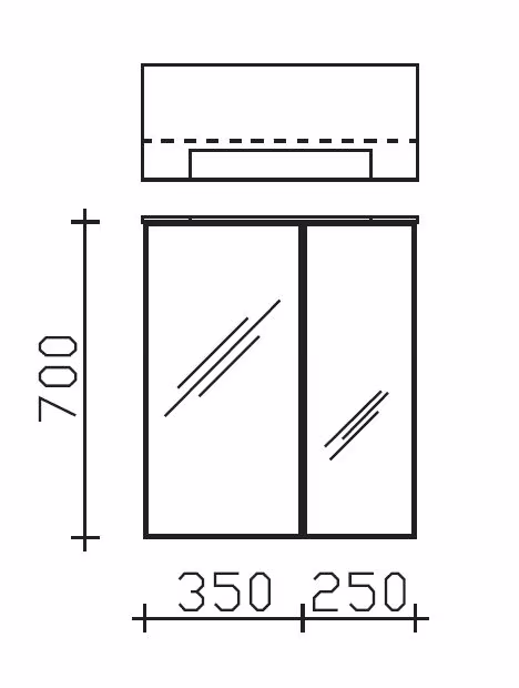 Pelipal 6110 Spiegelschrank 60 cm 6110-SPS 05 - Ansicht 4