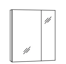MARLIN 3980spiegel - Spiegelschrank 60 cm breit - SOXD6L