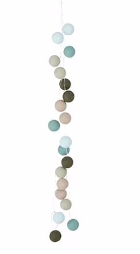 LIFETIME kidsrooms 4er Set Baumwollkugeln Lichterkette - verschiedene Farben