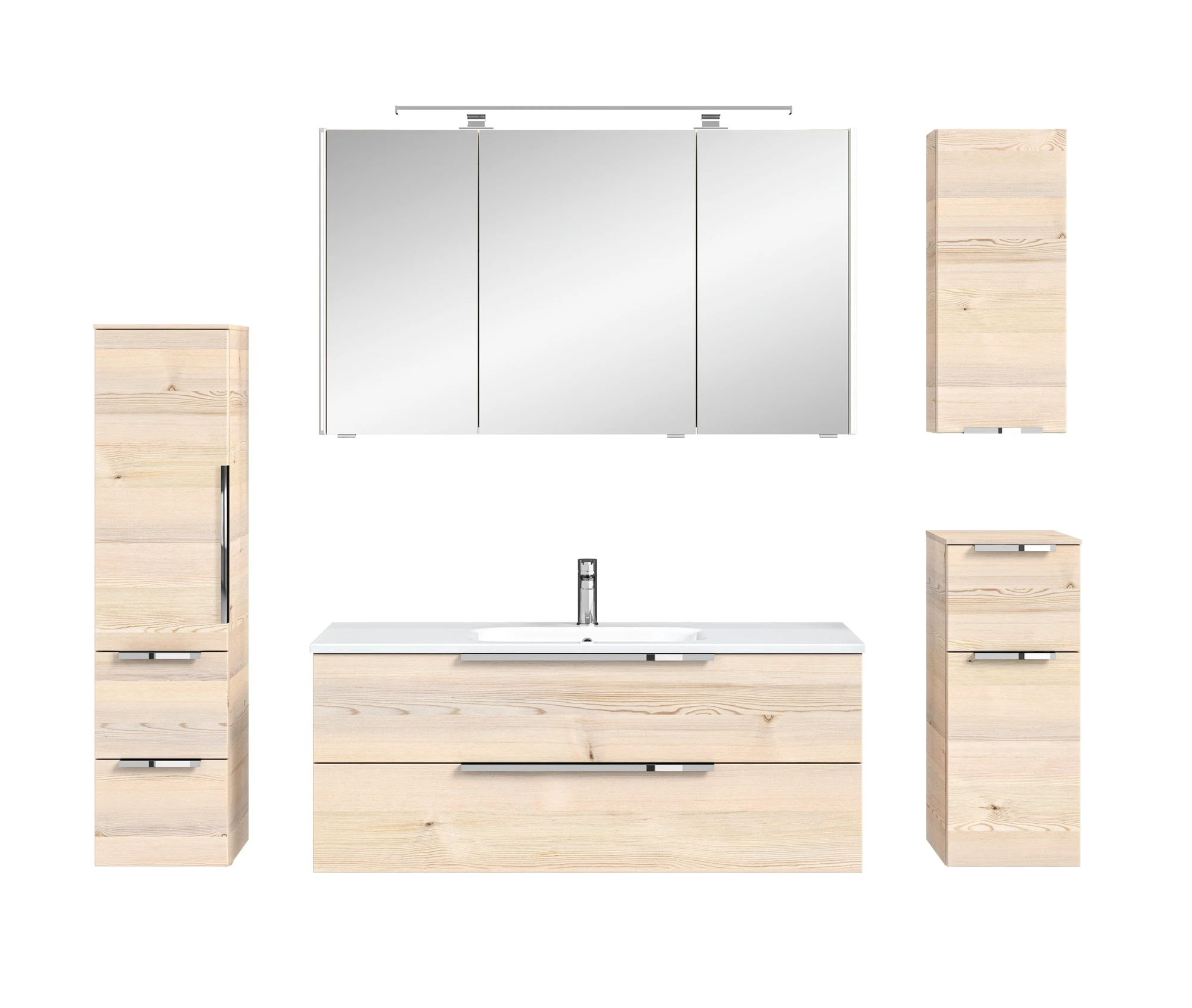 Pelipal 6110 Badmöbel Set - 100 cm – Spiegelschrank wählbar