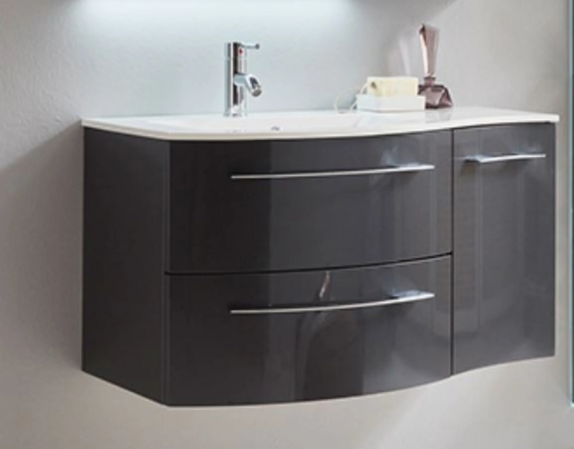 Marlin 3280cara Waschtisch mit Unterschrank 90 cm / Waschtisch links
