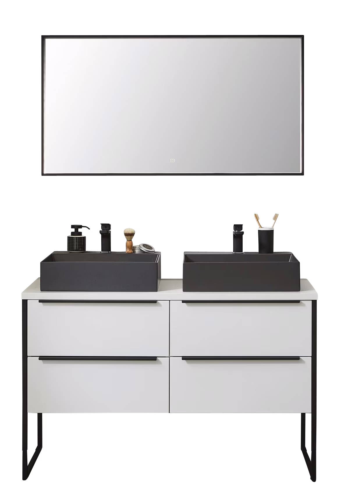 Puris Aspekt Badmöbel Konfigurator - 120 cm breit / Doppelwaschtisch