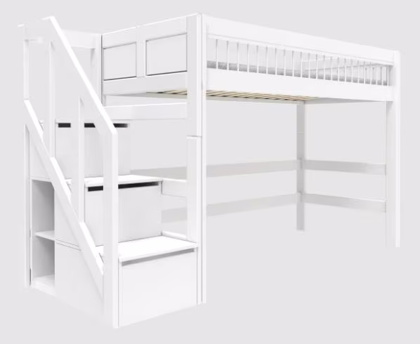LIFETIME kidsrooms mittel Hochbett Breeze mit Treppe & Deluxe Lattenrost - Ansicht 3