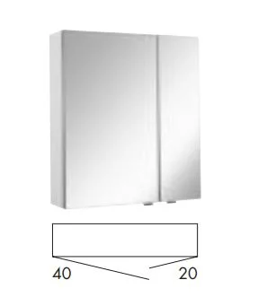 MARLIN 3980spiegel - Spiegelschrank 60 cm breit - SOX6L