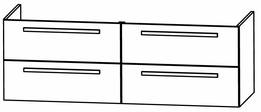 Puris Star Line Badmöbel Set 140 cm - Doppelwaschplatz - Ansicht 9
