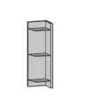 mit 2 Anbauregale für Spiegelschrank - links und rechts